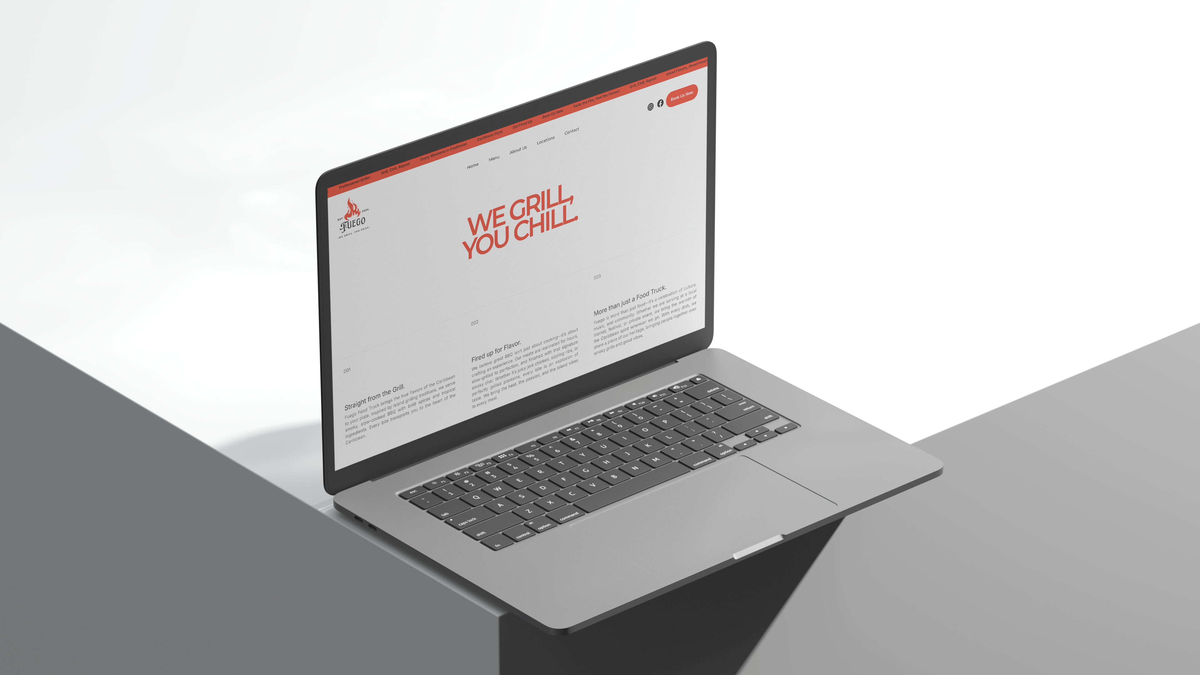 Fuego — website mockup 1