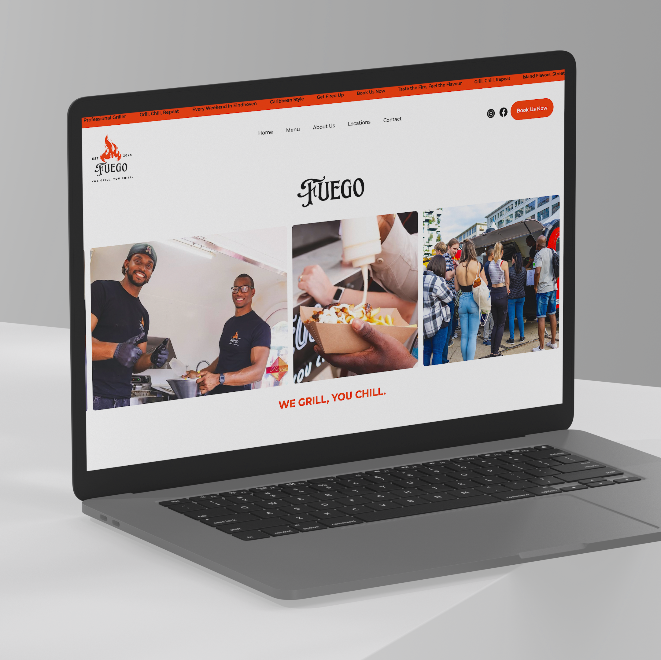 Fuego — website mockup 2