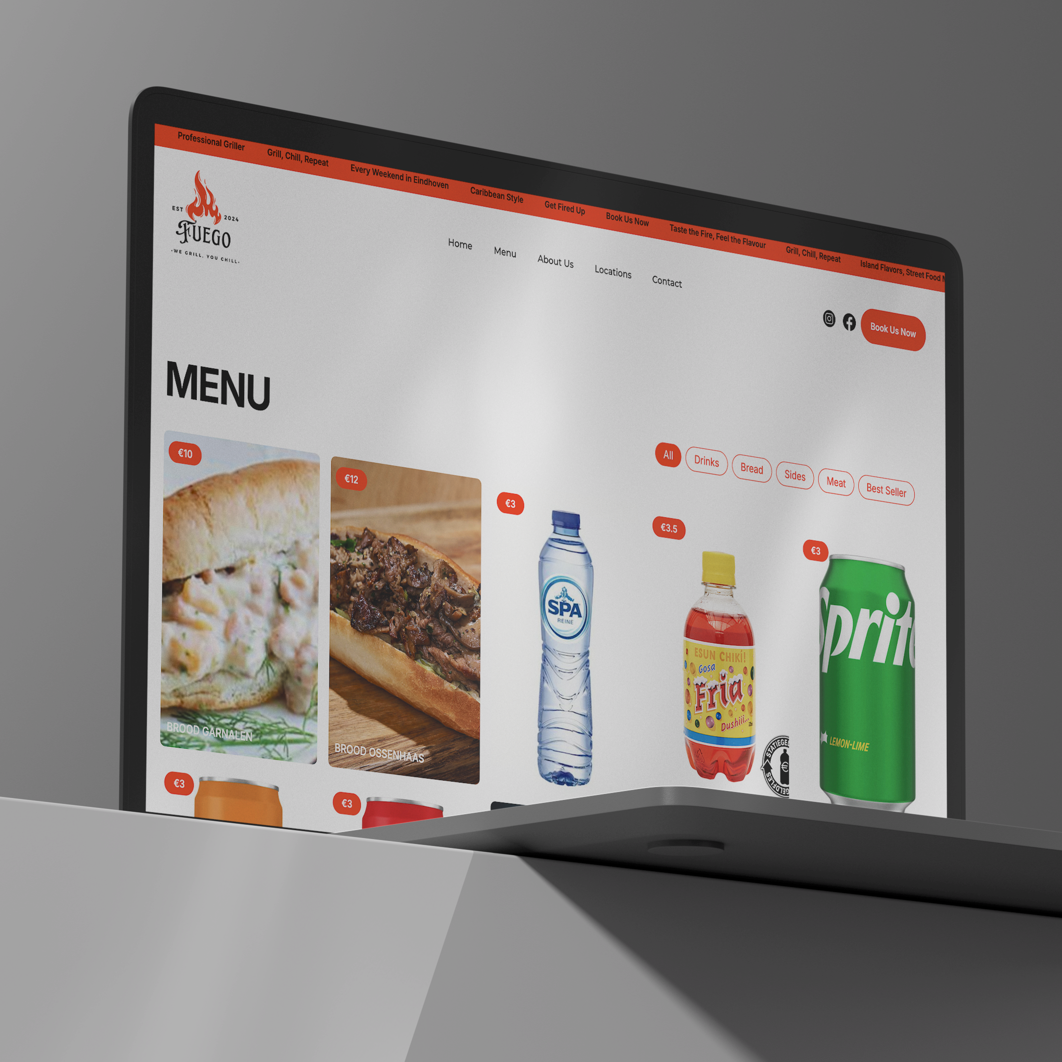 Fuego — website mockup 3